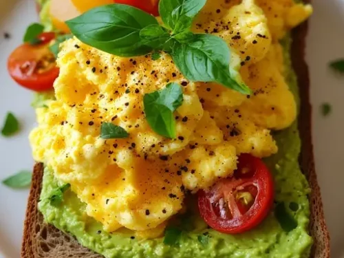 Avocado Toast with Creamy Scramble