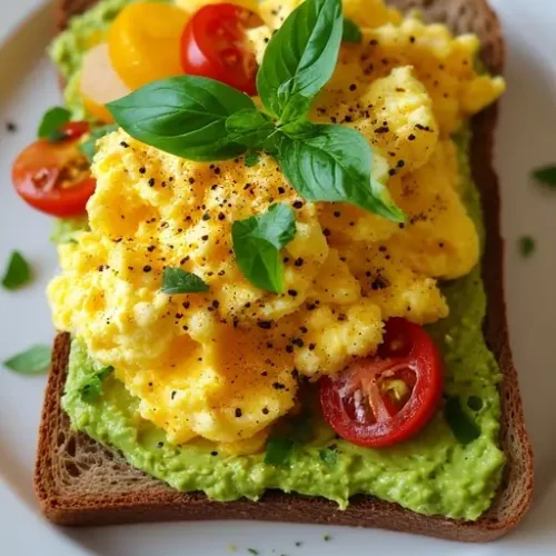 Avocado Toast with Creamy Scramble