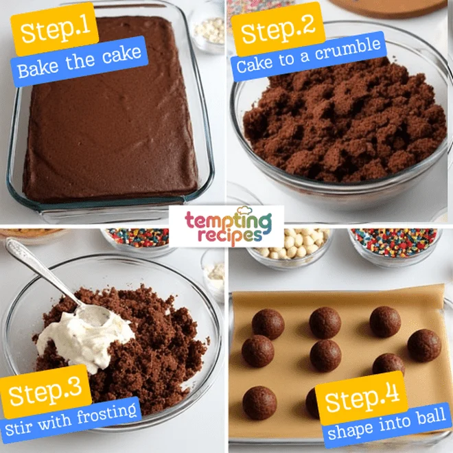 Chocolate cake-pop-Recipe steps
