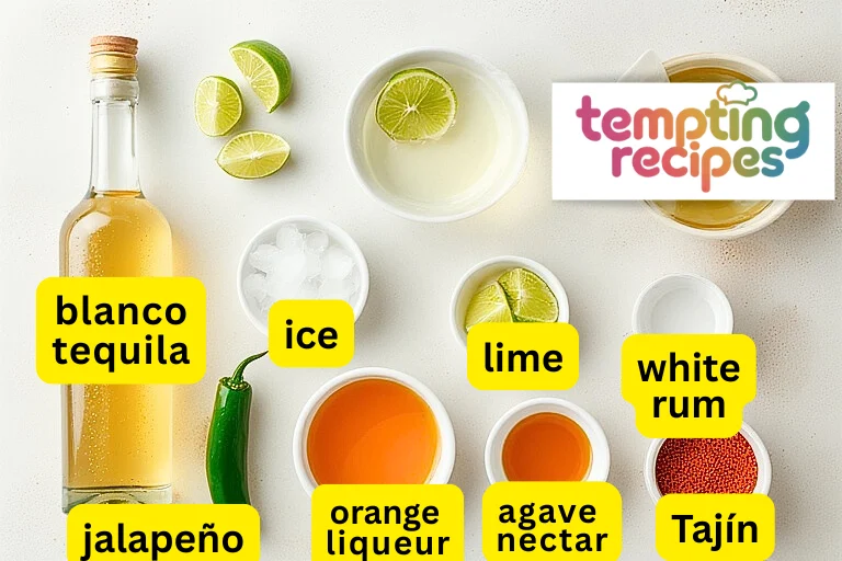 Spicy Margarita ingredients