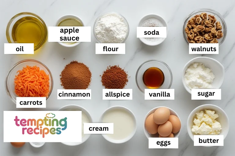 carrot cake with frosting ingredients