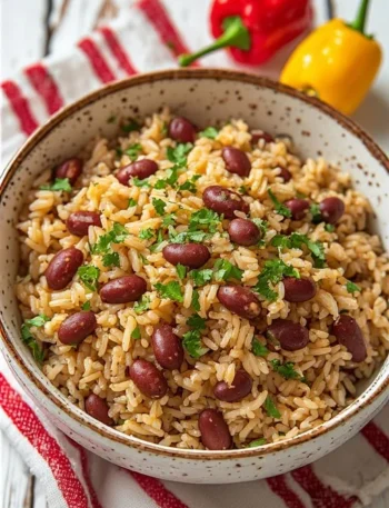 How to make Jamaican rice and peas dish. Rice and Peas Jamaican Style.