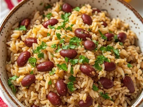 How to make Jamaican rice and peas dish. Rice and Peas Jamaican Style.
