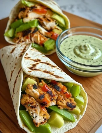 High-Protein Creamy Buffalo Chicken Wrap